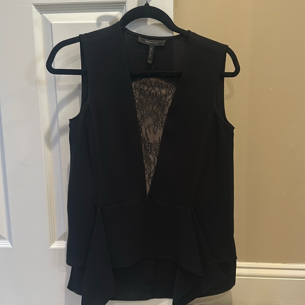 BCBG black top with lace detail